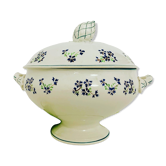 Soupière en porcelaine/faïence d’onnaing décor barbeau