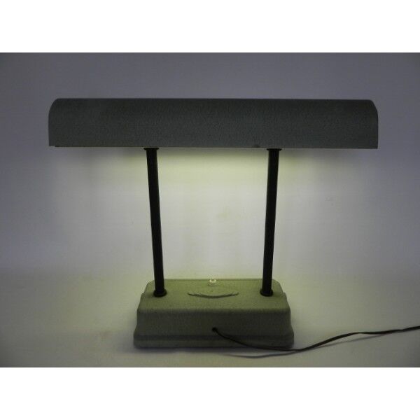 Lampe de bureau art déco Sevadac avec lampe fluorescente