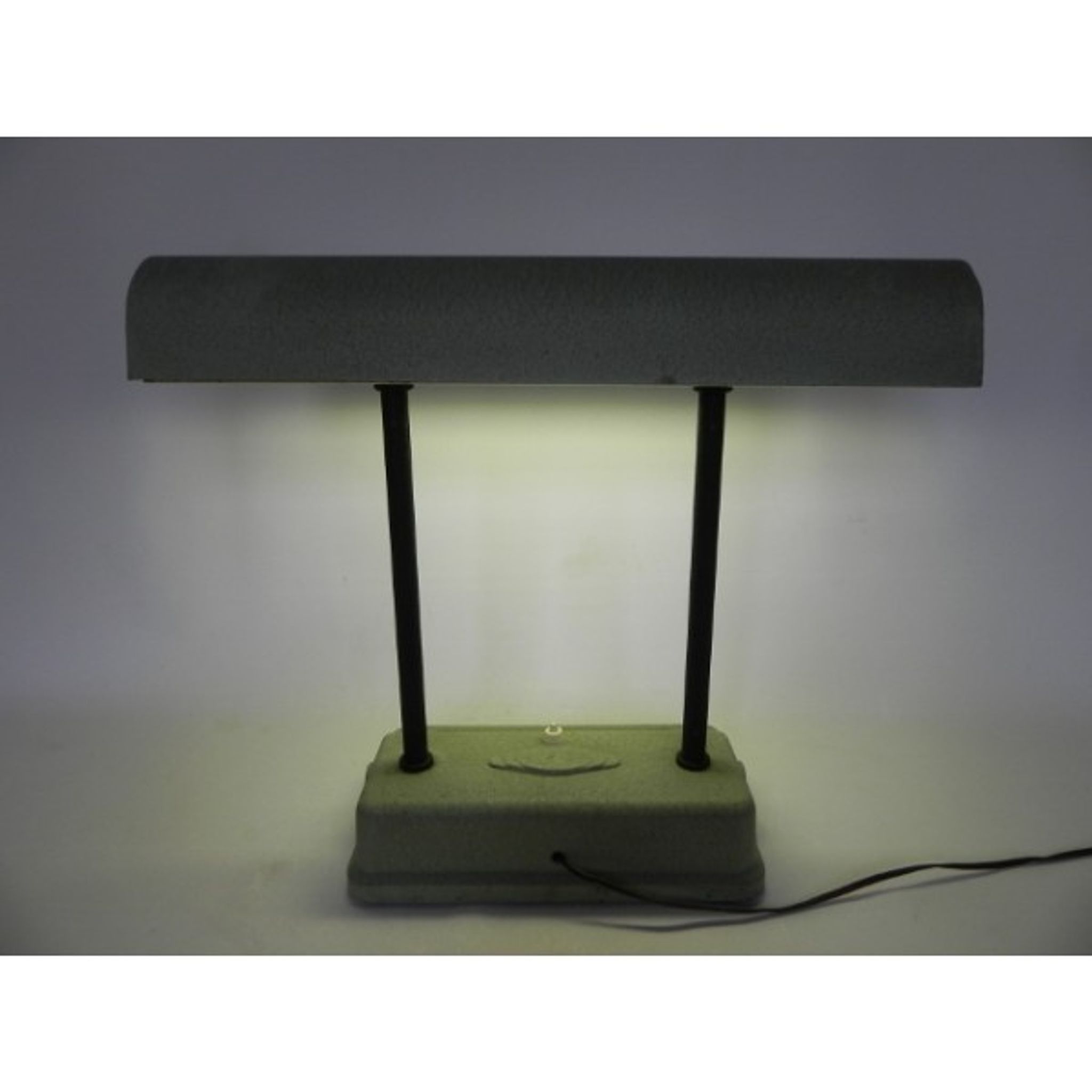 Lampe de bureau art déco Sevadac avec lampe fluorescente