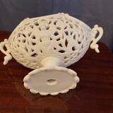 Ear cup in openwood earthenware italian style white lace model