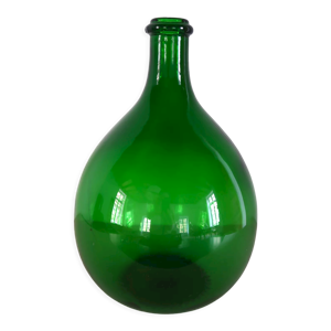 Dame-jeanne en verre vert foncé