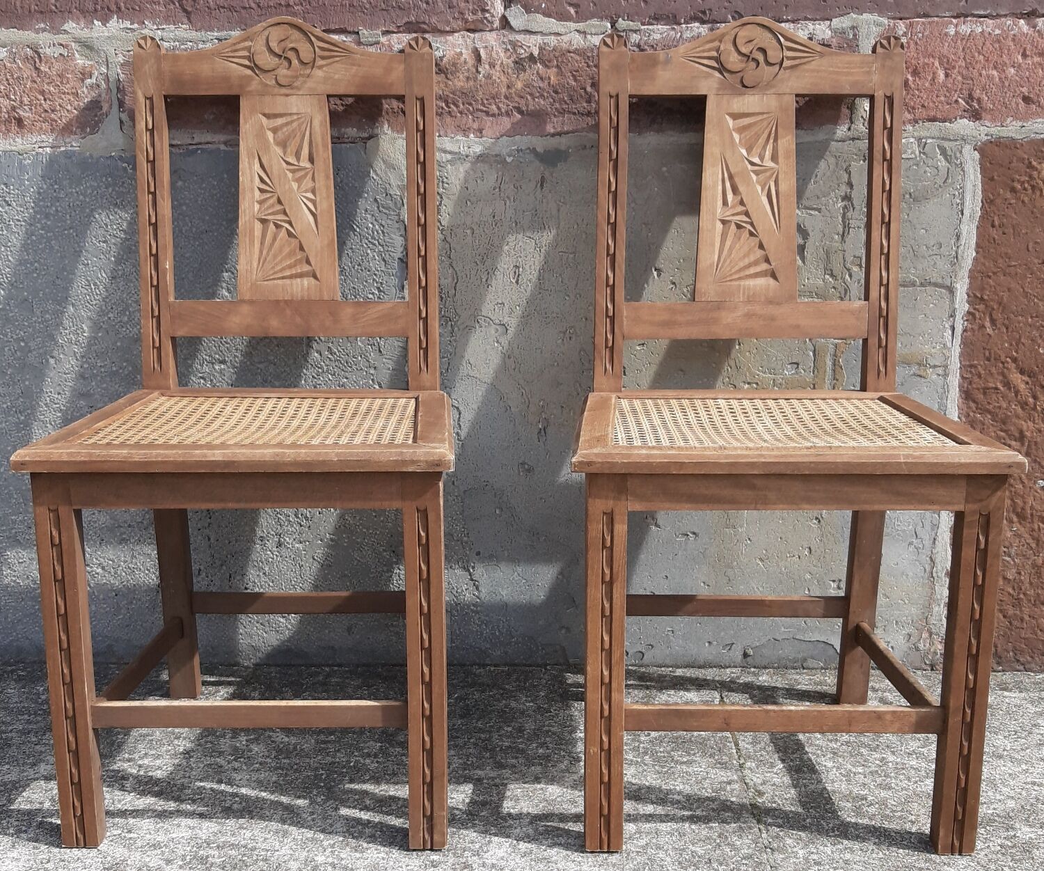 Set of 2 50s bistro chairs