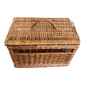 Panier de transport vintage en osier