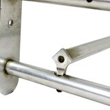 Modernist coat rack hat rack aluminum 7 hooks art deco style