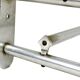 Modernist coat rack hat rack aluminum 7 hooks art deco style