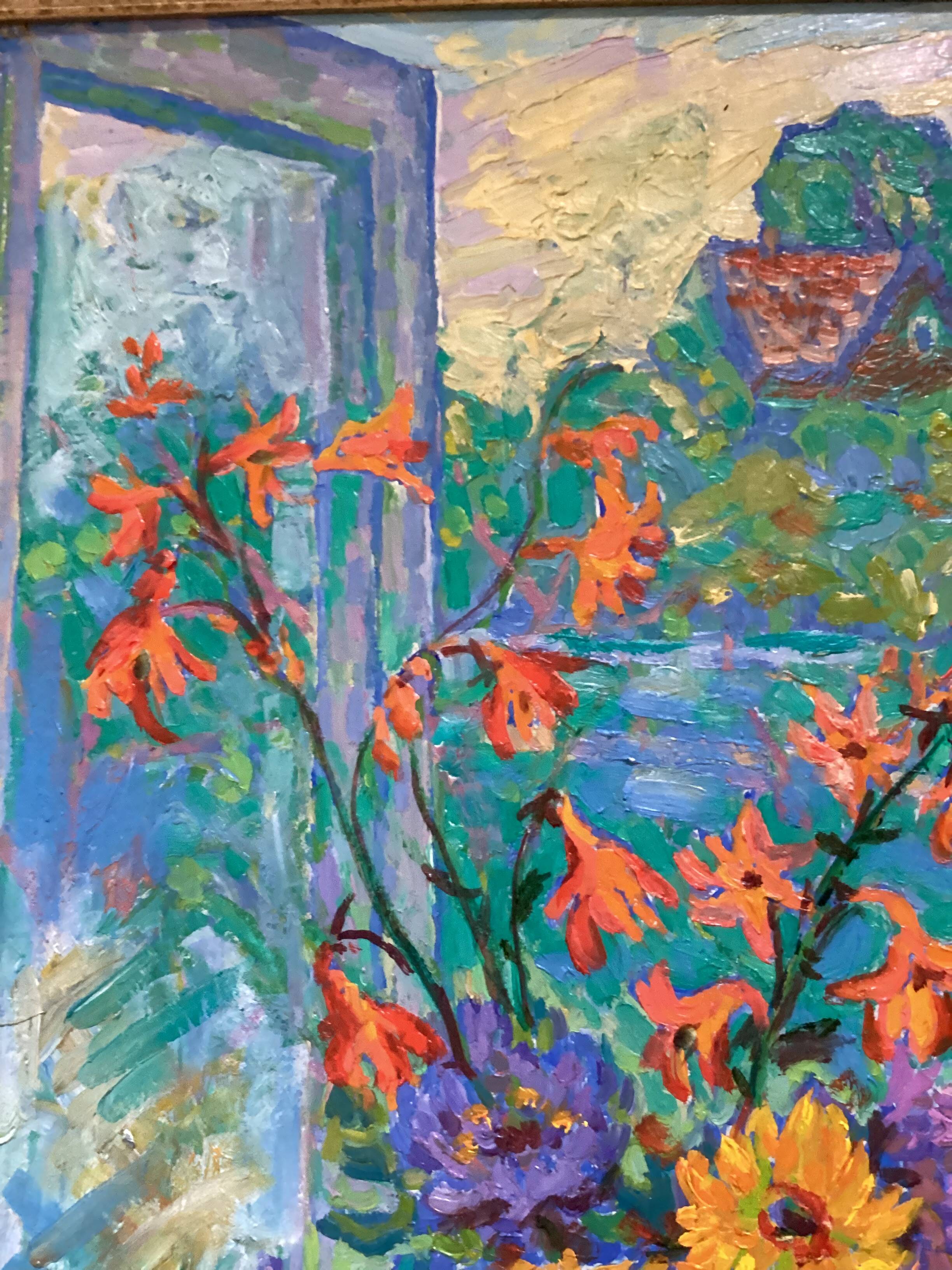 Oil painting on cardboard signed, dimensions: height - 88 cm, width - 75 cm.