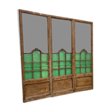 Art Deco Brasserie Screen in Wood and Glass