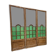 Art Deco Brasserie Screen in Wood and Glass