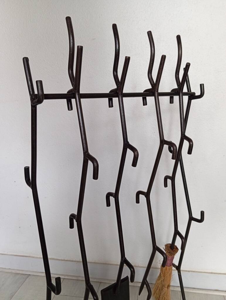 Brutalist fireplace mantel