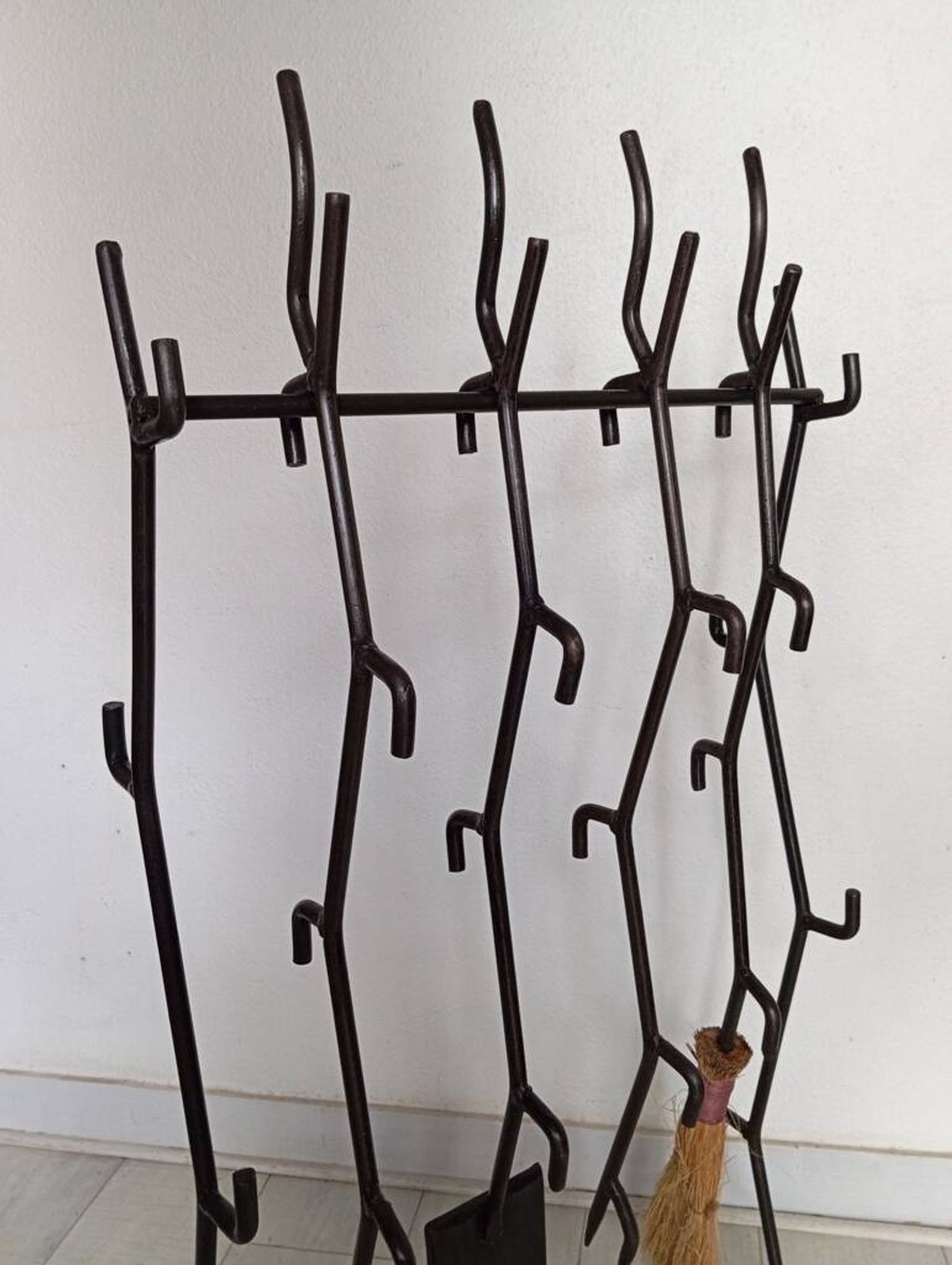 Brutalist fireplace mantel
