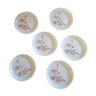 6 plates in light sandstone