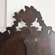 Napoleon III mirror in carved blackened wood, 19th century