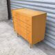 Commode pied compas en chêne blond 1960