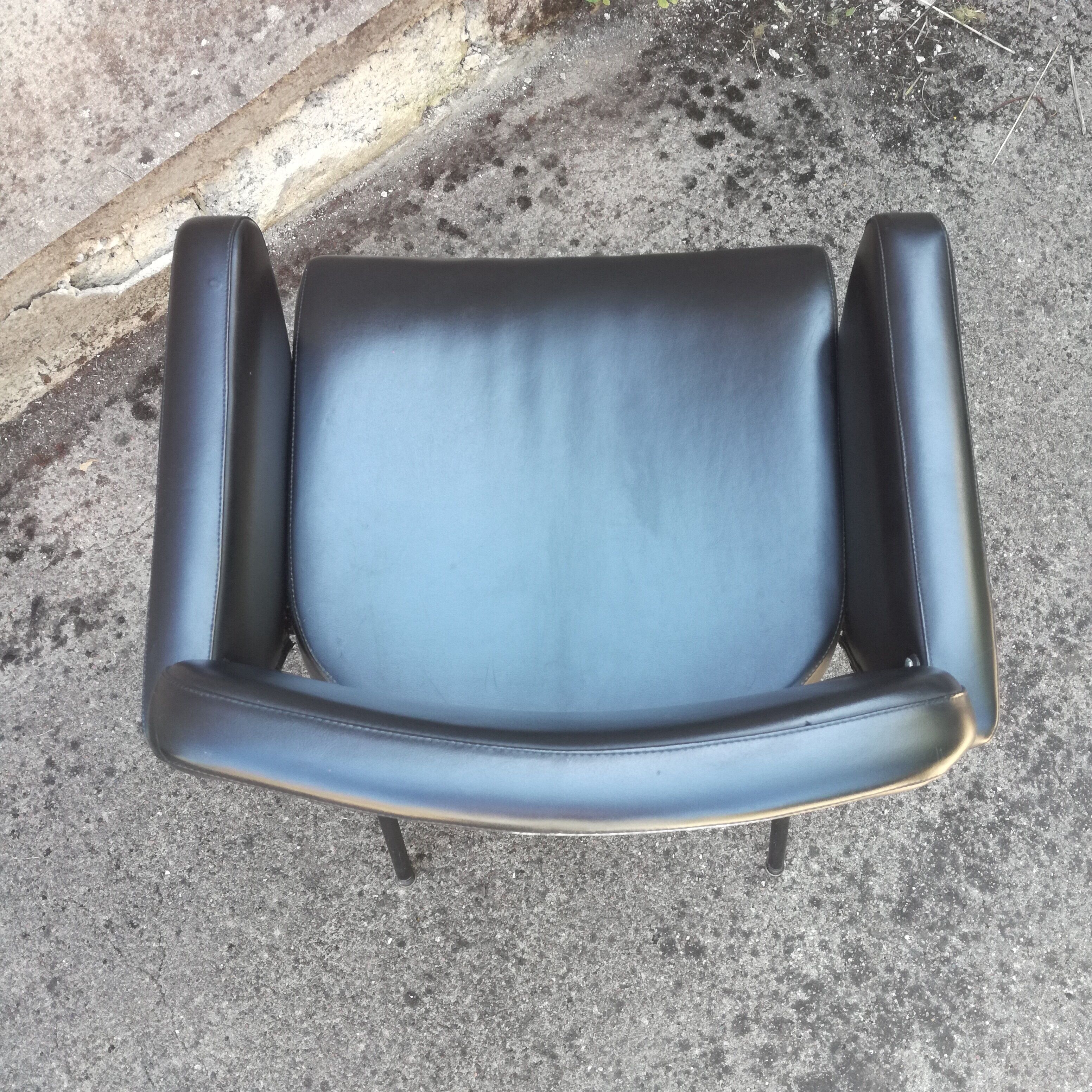 Black office chair in imitation leather