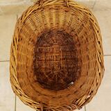 Old oval wicker basket with handles