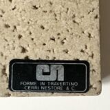 Sculpted travertine ashtray by Fratelli Manelli, Italian design 1970.