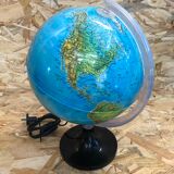 Old globe world map made in vintage Italy