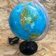 Old globe world map made in vintage Italy