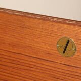 Vintage desk by Wilhelm Renz in double-sided teak, 1960s