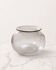 Vase boule style gréco-romain en verre fumé