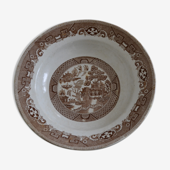 Orientalist hollow dish of Saint Amand, WiIllow model