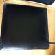 Swivel office chair Strafor with chrome metal and black faux leather.