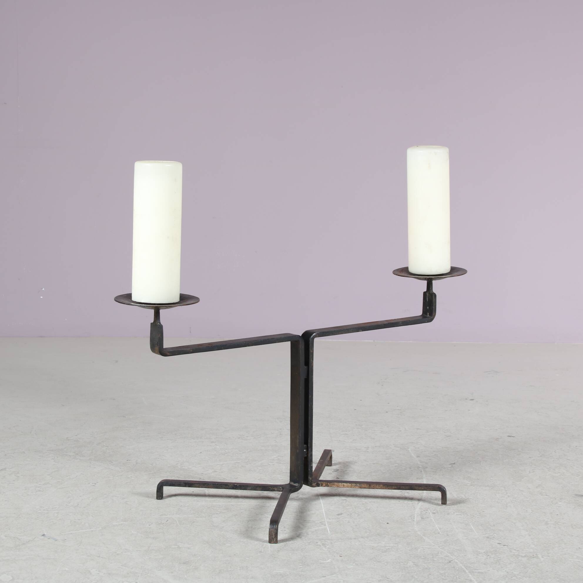 1950s Large brutalist candle holder from the Netherlands