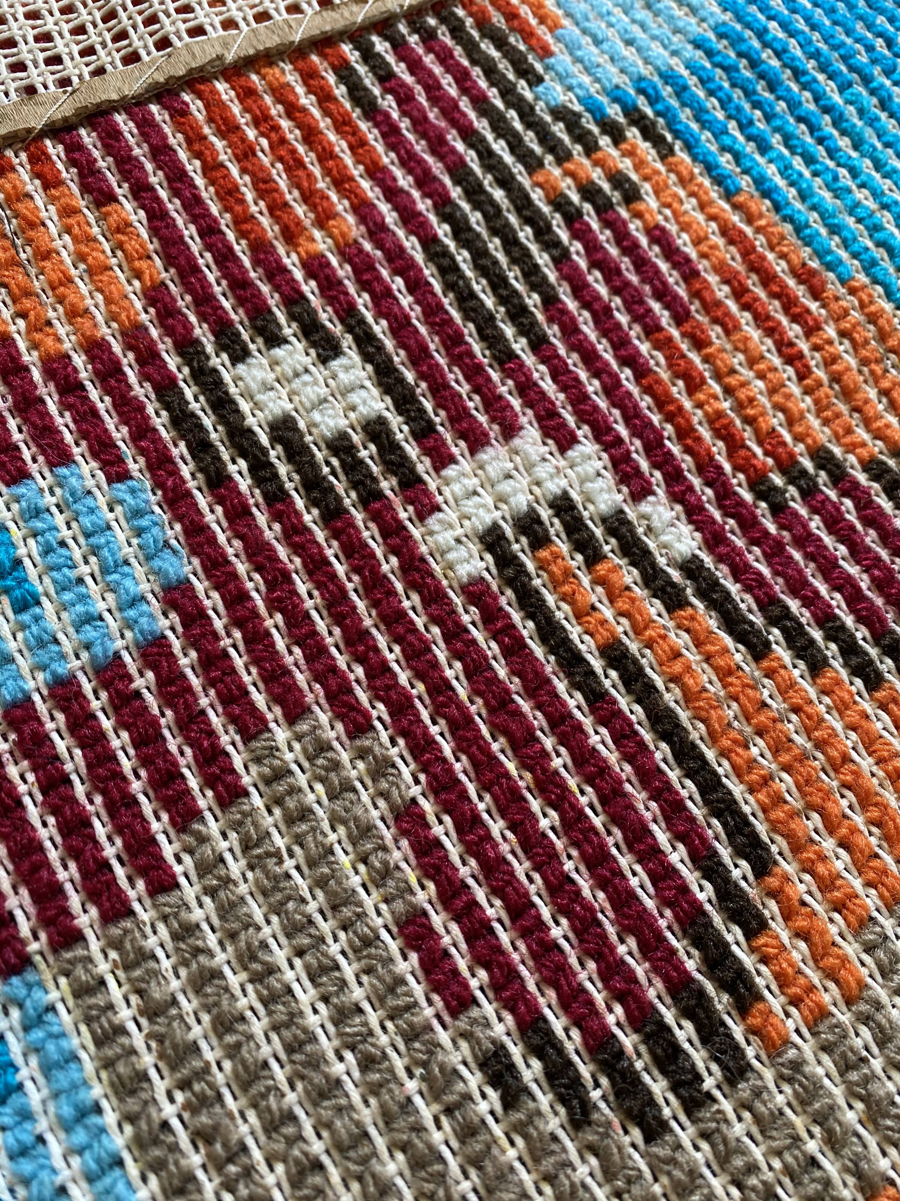 Kilim, roosters, 1970s 59x87cm