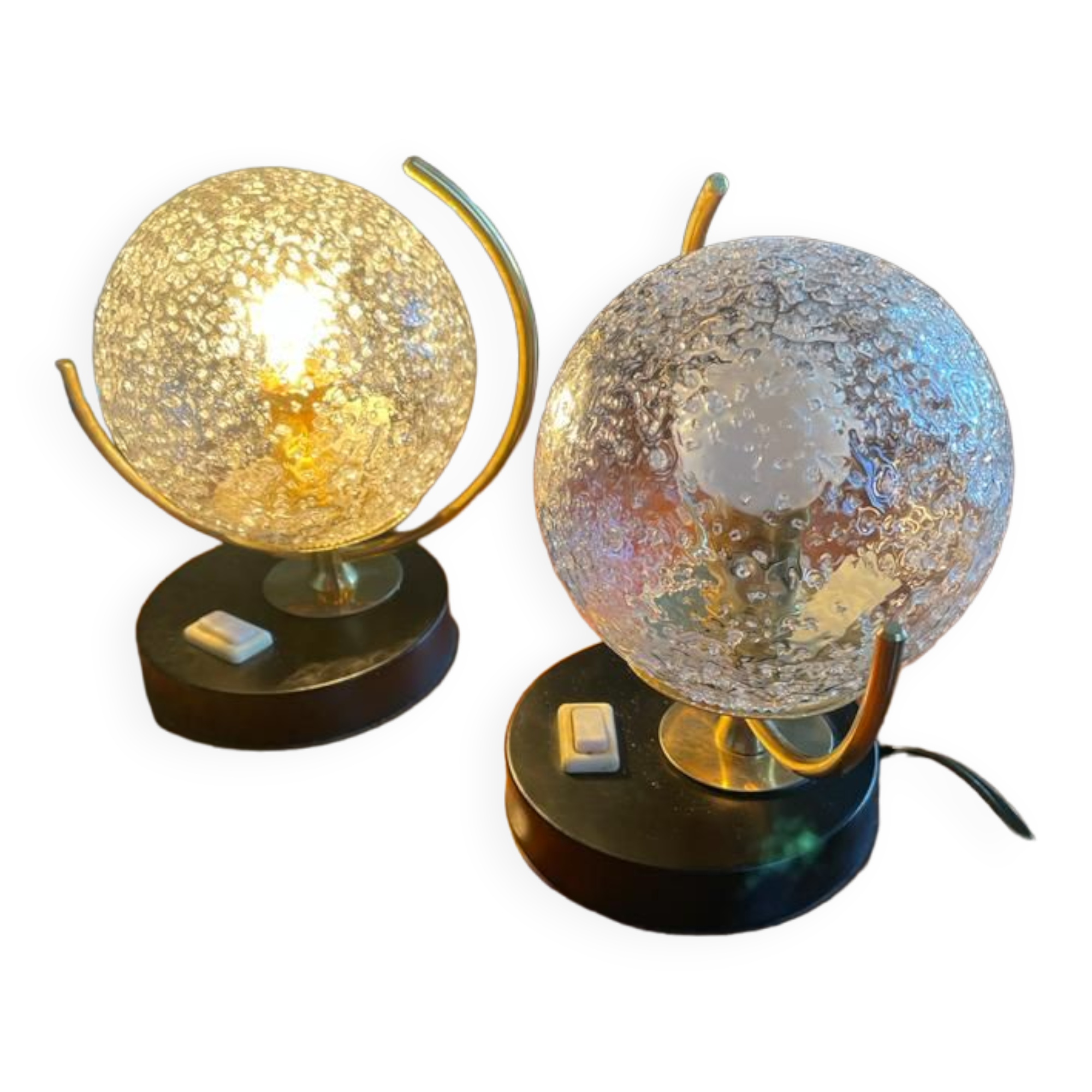 Table lamps globes 70s