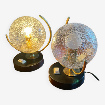 Table lamps globes 70s