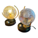 Table lamps globes 70s