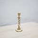 Vintage candle holder in brass and mother-of-pearl
