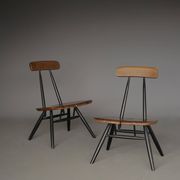 Chaises longues Pirkka par Ilmari Tapiovaara pour Laukaan Puu. Lot de 2