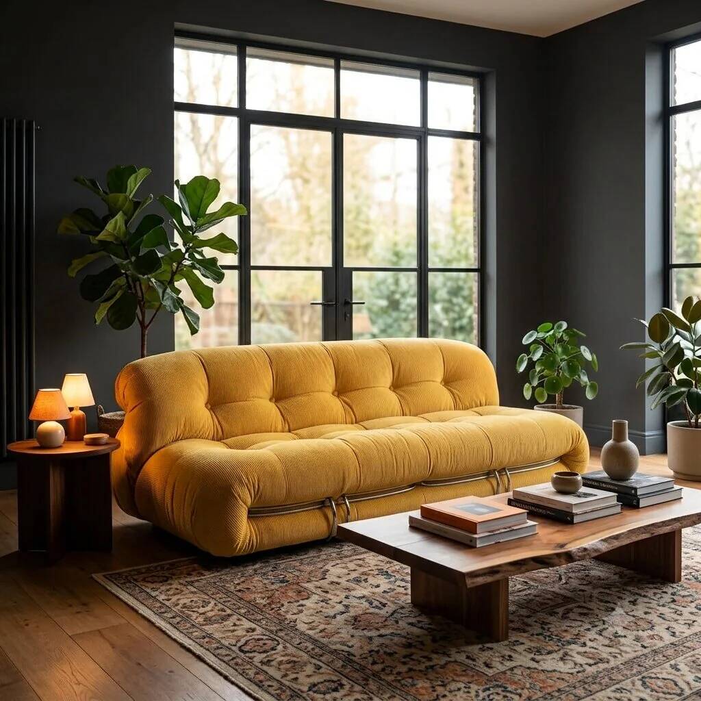 Canapé Cassina Soriana design Afra et Tobia Scarpa Italie années 1970