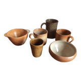 Set of stoneware cups