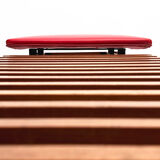 Teak bench designed by Inge and Luciano Rubino for APEC