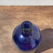 3x bouteilles en vert &bleu comme base pour lampes