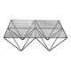 Metal and glass coffee table, 1980