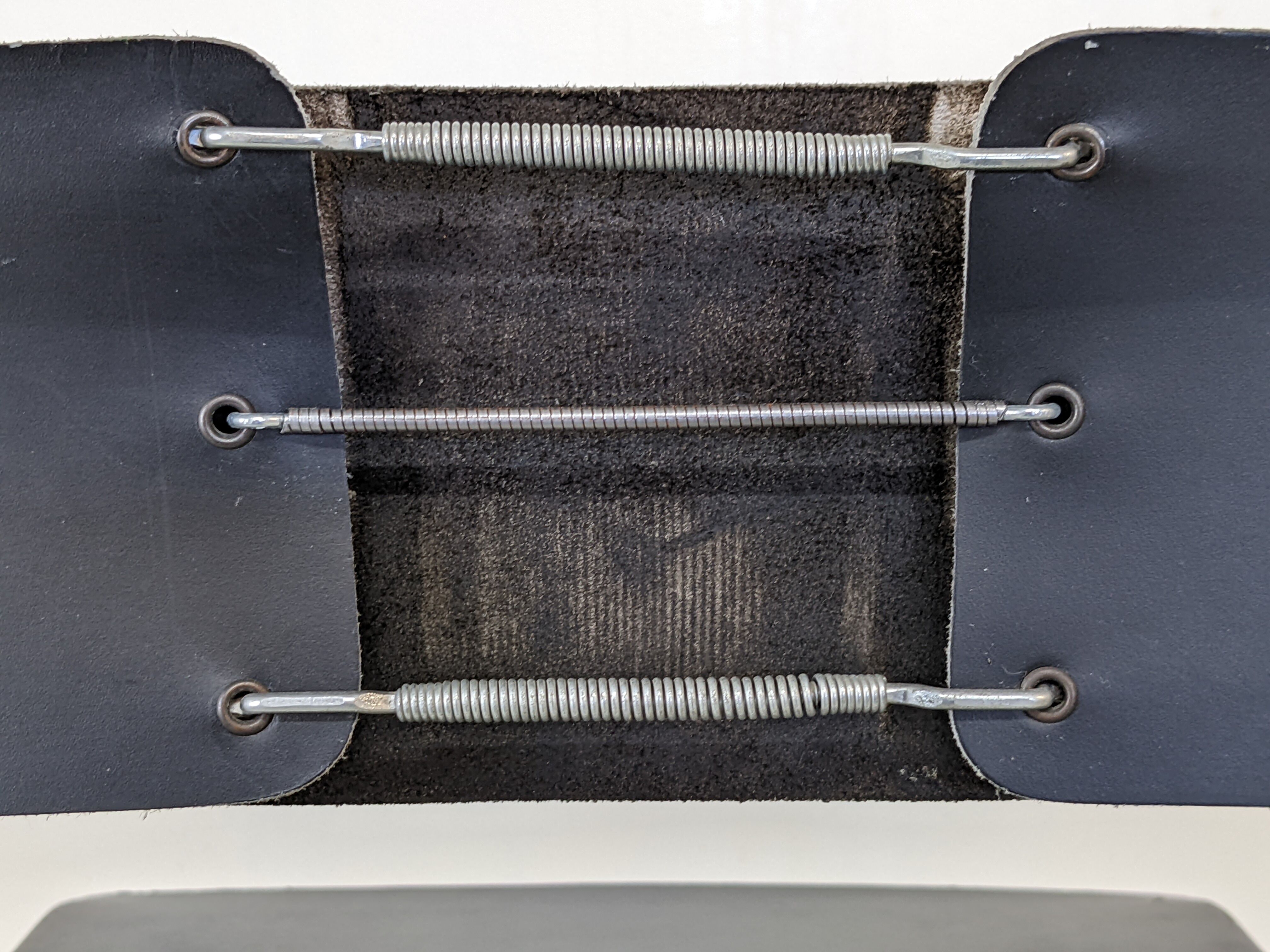 Suite of 4 chairs in chromed metal and leather by Giovanni Carini for Planula - 70s