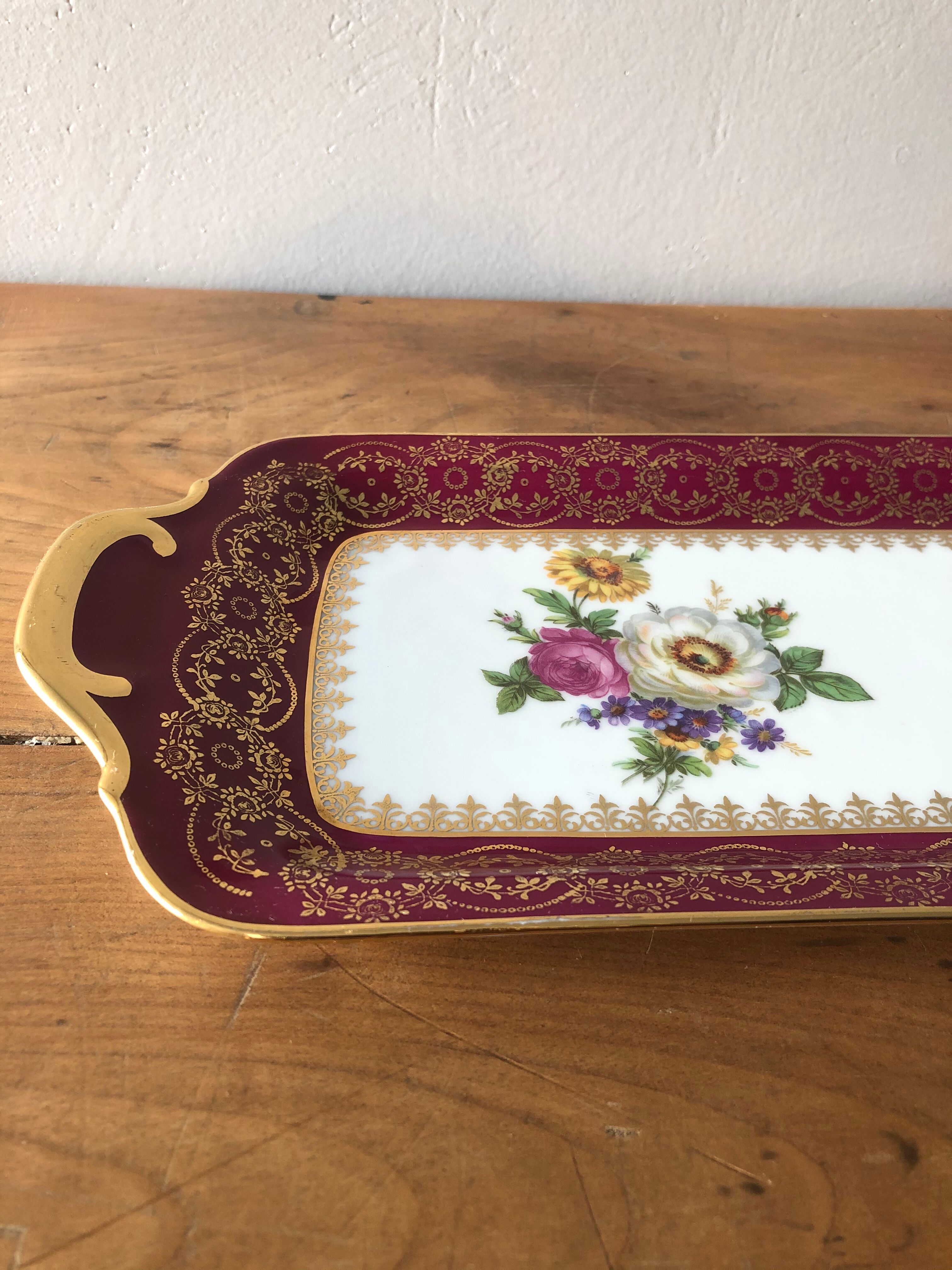 Cake dish, Limoges porcelain