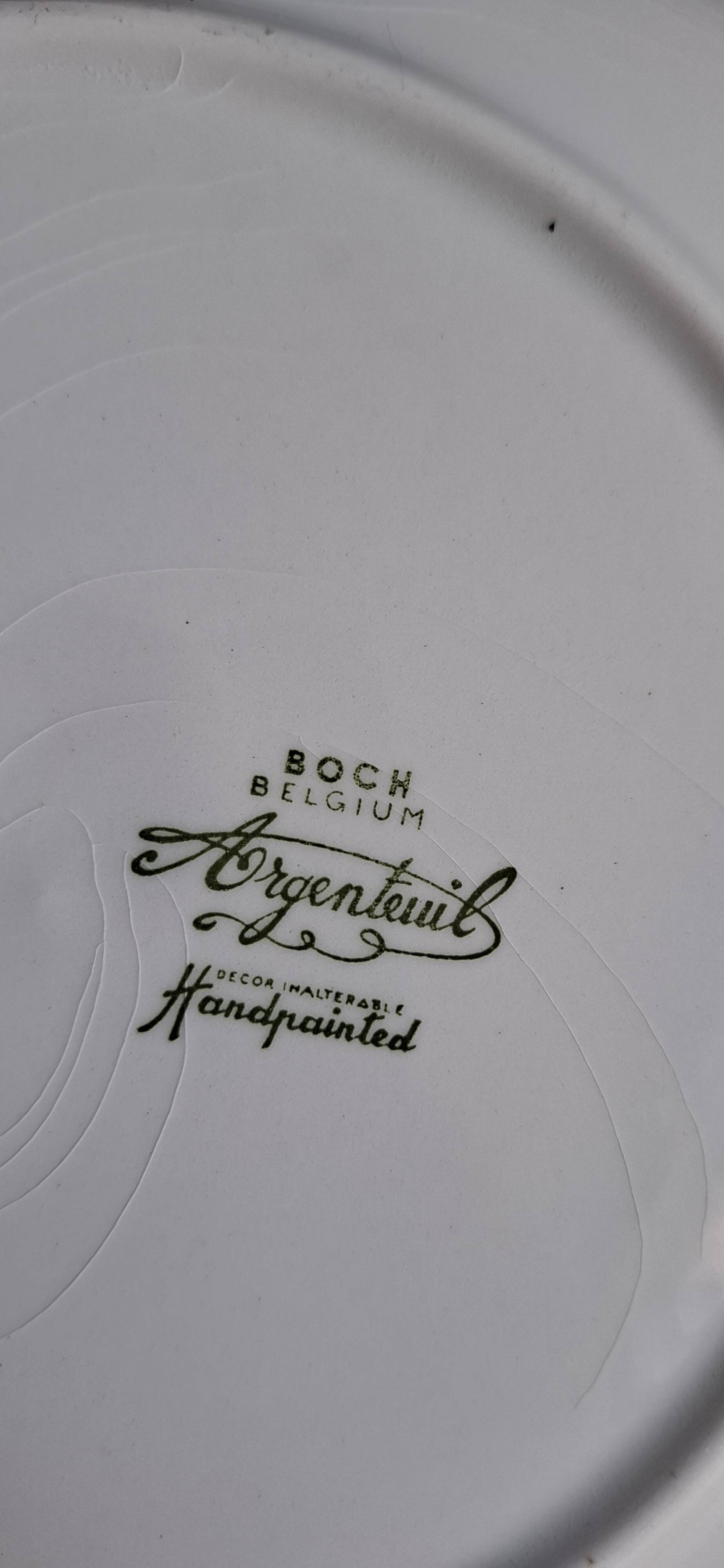 Set of 4 Argenteuil Boch plates 1966