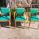 3 vintage design bridge armchairs, rounded armrests
