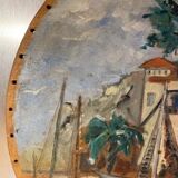 Ancient painting, Marine, the Riviera 50/60s