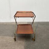 Mid-Century Teak and Metal Folding Bar by Silva Denmark, 1960s