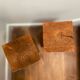Raw wood side table