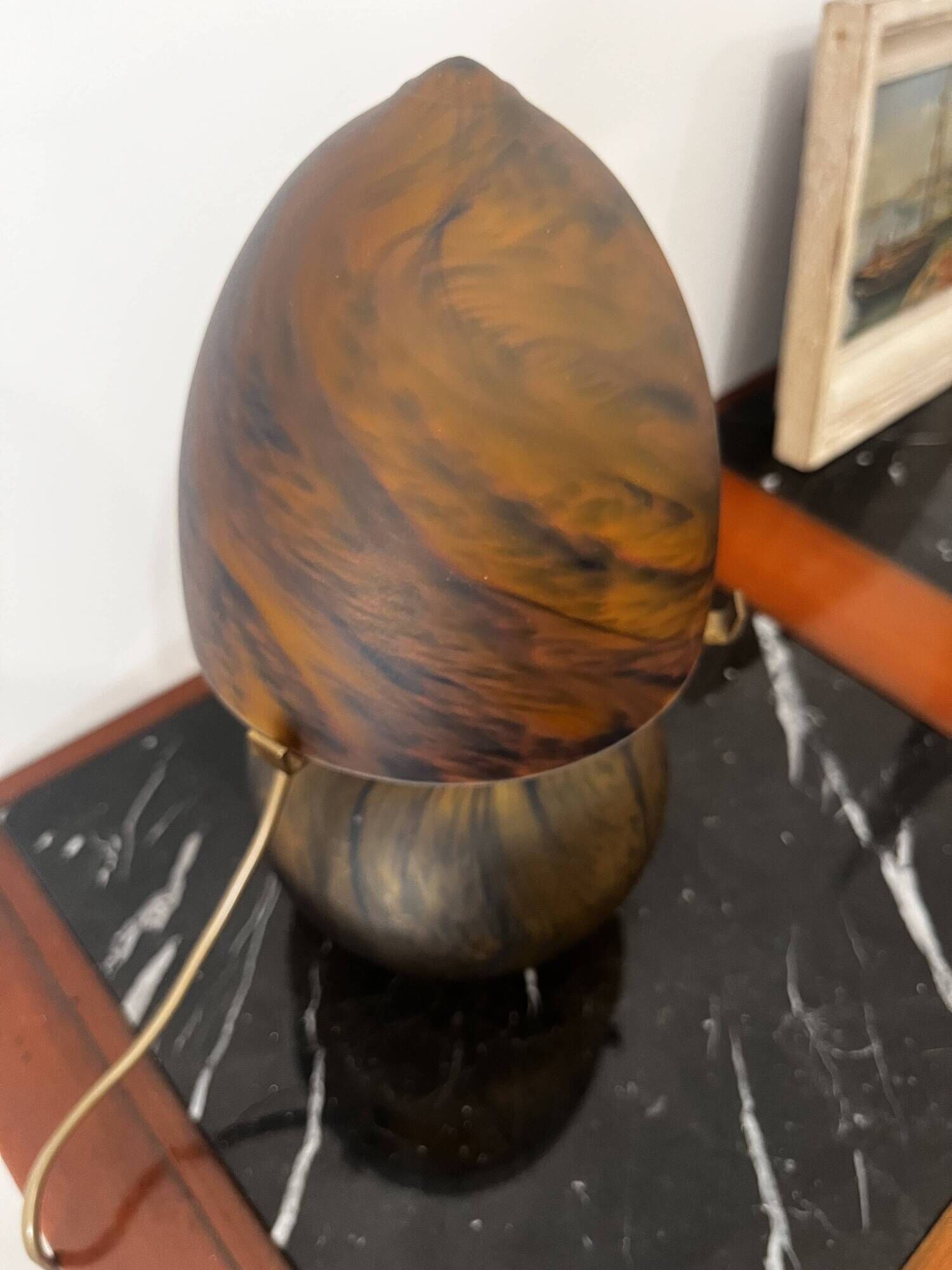 Mushroom lamp glass paste