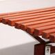 Italian teak and steel elegance bench from the 1960s