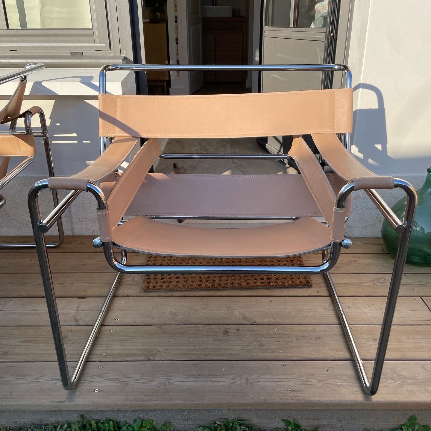 Pair of Wassily armchairs by Marcel Breuer