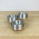 Vintage brushed aluminum triple candle holder