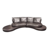 Roche Bobois Vintage Leather Sofa, Leather Sofa, Original Leather Sofa